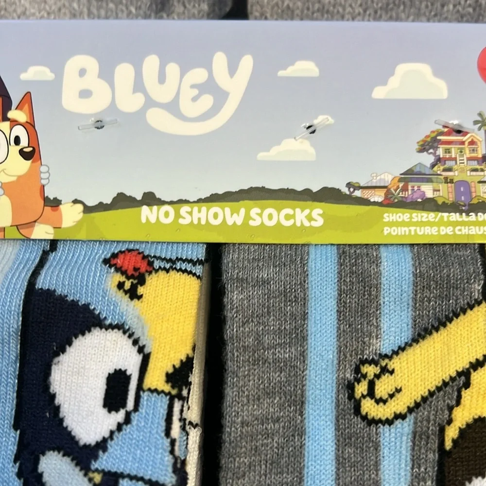 Bluey 10 Pack Boys No Show Character Socks. NWT-Unisex
